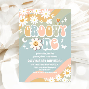 Invitación al 1er Cumpleaños de Groovy Daisy
