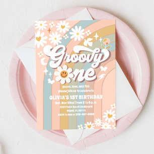 Invitación al 1er Cumpleaños de Groovy Daisy