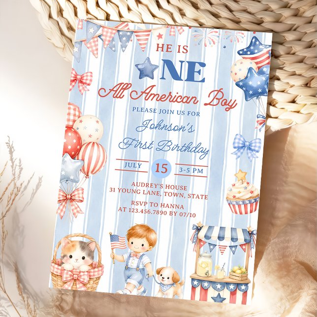 Invitación al 1er Cumpleaños de Niño Totalmente Am (Subido por el creador)