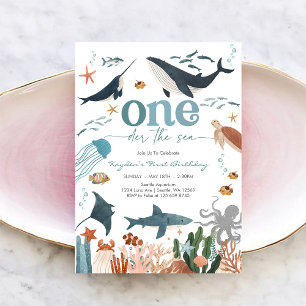 Invitación al 1er Cumpleaños de Oneder The Sea Sha
