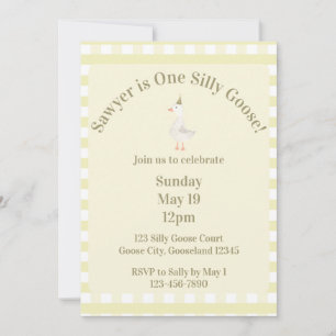Invitación al 1er Cumpleaños de Silly Goose (Amari