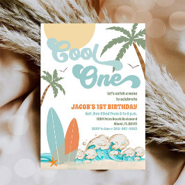 Invitación al 1er Cumpleaños de Surf Beach