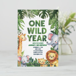 Invitación al 1er Cumpleaños de Un Año Salvaje