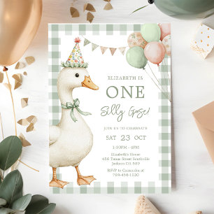 Invitación al 1er cumpleaños de un ganso tonto