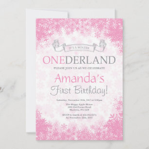 Invitación al 1er Cumpleaños de Winter Onederland