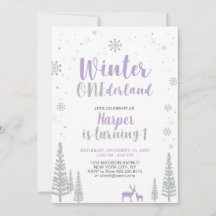 Invitación al 1er Cumpleaños de Winter Onederland