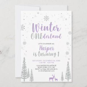 Invitación al 1er Cumpleaños de Winter Onederland 