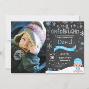 Invitación al 1er Cumpleaños de Winter Onederland
