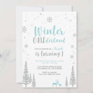 Invitación al 1er Cumpleaños de Winter Onederland 