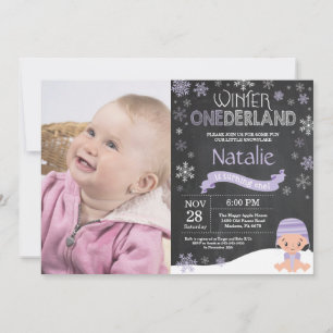 Invitación al 1er cumpleaños de Winter Onederland