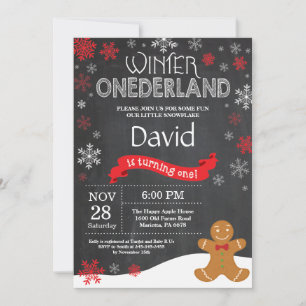 Invitación al 1er cumpleaños de Winter Onederland
