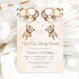 Invitación al 1er Cumpleaños del Osito de Peluche