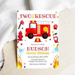 Invitación al 2º cumpleaños de Camión de bomberos