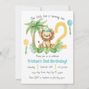 Invitación al 2º cumpleaños de Lion Safari