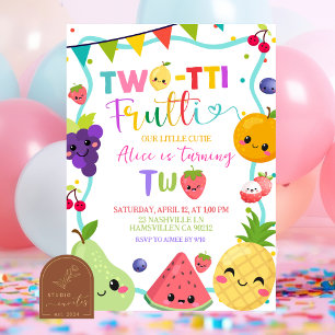 Invitación al 2º cumpleaños de Twotti Frutti