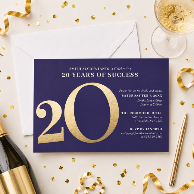 Invitación al 20º Aniversario Empresarial (Subido por el creador)