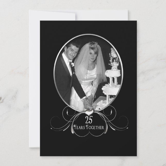 Invitación al 25º aniversario Boda - Inserción fot (Anverso)