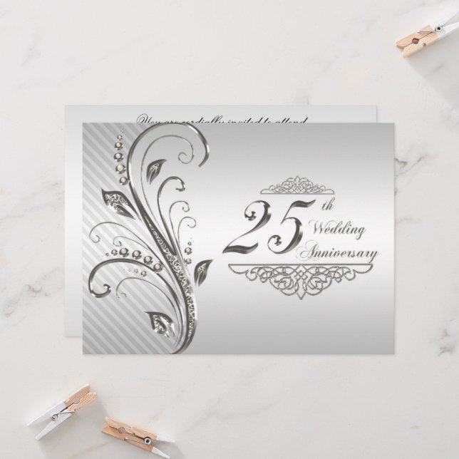 Invitación al 25º Aniversario de Boda (Anverso/Reverso In Situ)