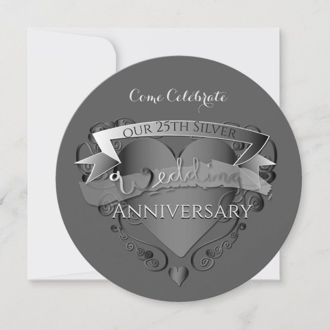 Invitación al 25º Aniversario de Boda (Anverso)