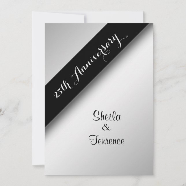 Invitación al 25º Aniversario de Boda (Anverso)