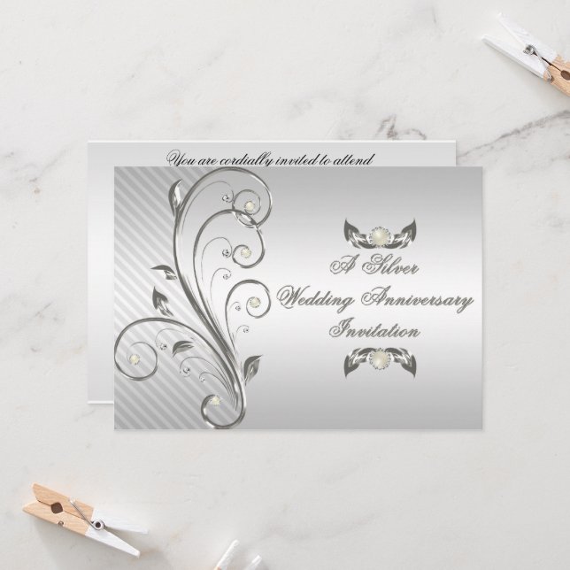 Invitación al 25º Aniversario de Boda (Anverso/Reverso In Situ)