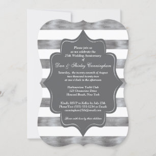 Invitación al 25º Aniversario de Boda - Blanco, Gr