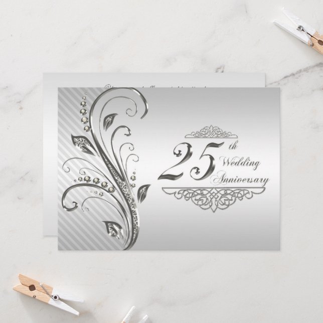 Invitación al 25º aniversario de bodas (Anverso/Reverso In Situ)