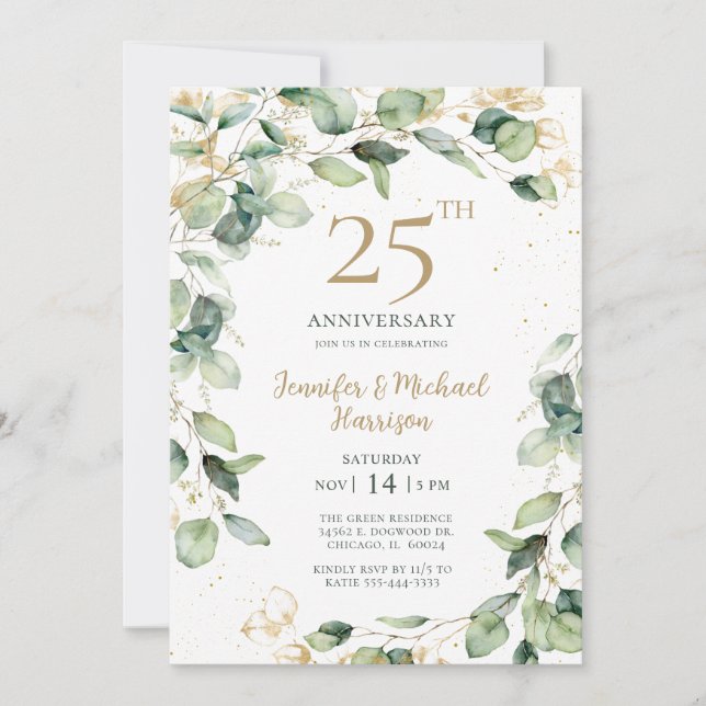 Invitación al 25º aniversario de Eucalyptus (Anverso)