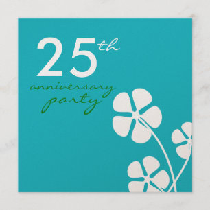 Invitación al 25º aniversario de las flores modern