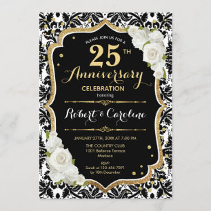 Invitación al 25º aniversario - Oro Blanco Negro