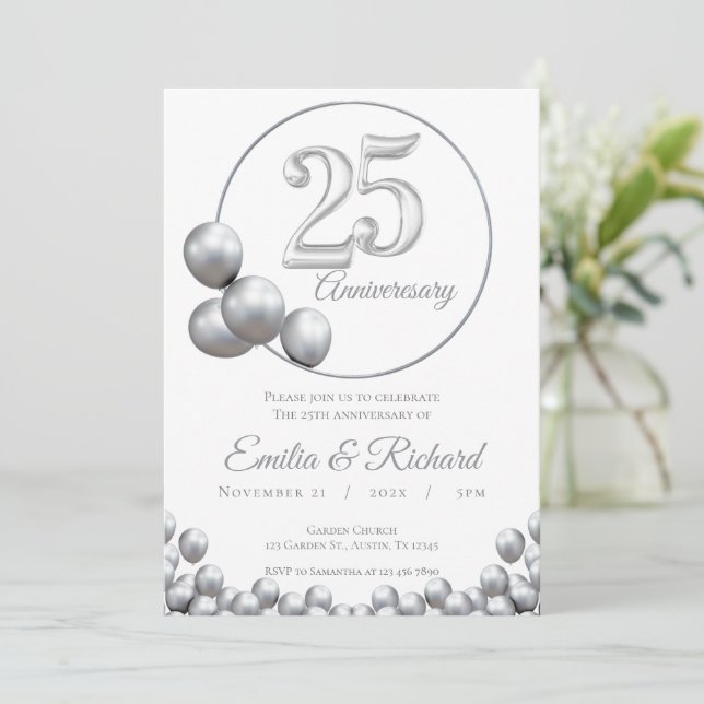 invitación al 25 aniversario (Anverso de pie)