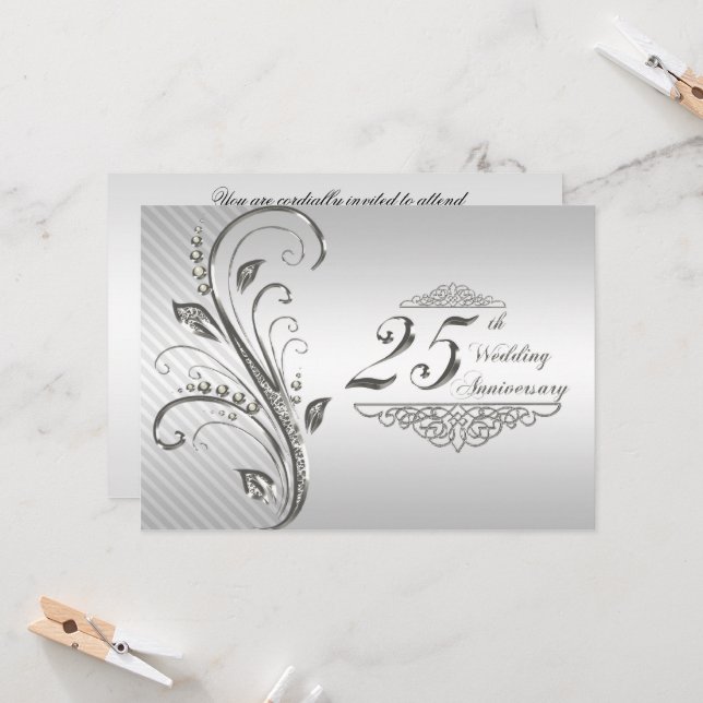 Invitación al 25 Aniversario de Boda (Anverso/Reverso In Situ)