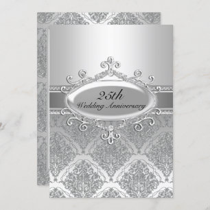 Invitación al 25° aniversario de Boda de Silver Da
