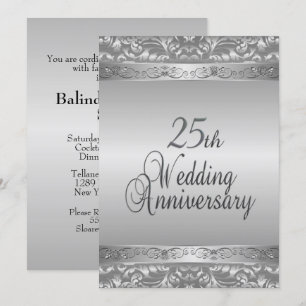 Invitación al 25 aniversario de bodas