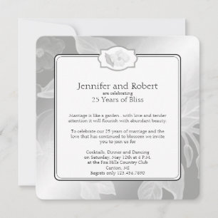 Invitación al 25° Aniversario de la Boda Jardín Ro