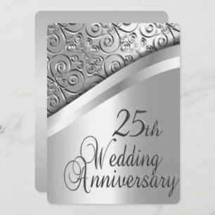 Invitación al 25° aniversario del Boda