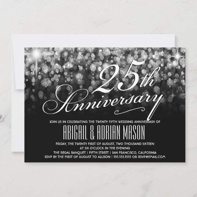 Invitación al 25° aniversario del Boda (Anverso)