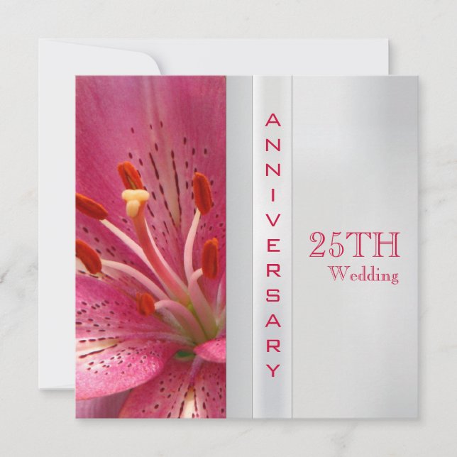 Invitación al 25° aniversario del Boda (Anverso)