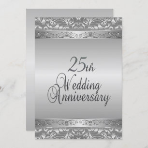 Invitación al 25° aniversario del Boda