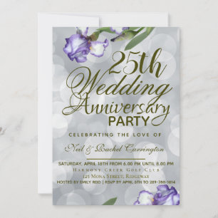Invitación al 25° aniversario del Boda