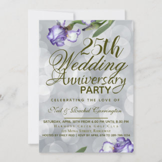 Invitación al 25° aniversario del Boda