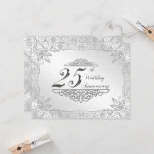 Invitación al 25° aniversario del Boda