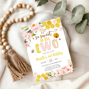 Invitación al 2do Cumpleaños con Tema de Abejas