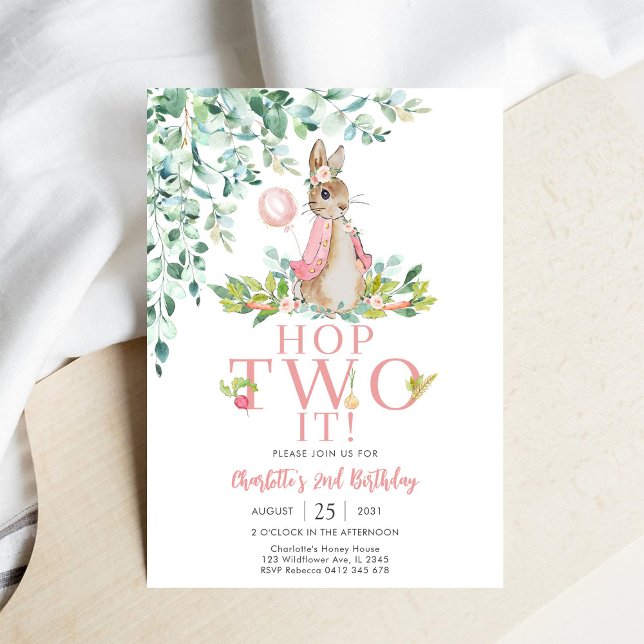 Invitación al 2do cumpleaños de Bunny (Subido por el creador)