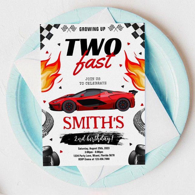 Invitación al 2do Cumpleaños de Dos Autos de Carre (Subido por el creador)