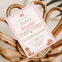 Invitación al 2do Cumpleaños de Rootin Twotin Rode
