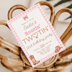 Invitación al 2do Cumpleaños de Rootin Twotin Rode
