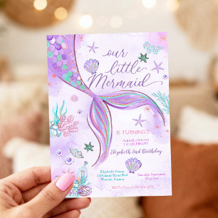 Invitación al 2do Cumpleaños de Sirena