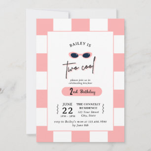 Invitación al 2do cumpleaños de Too Cool