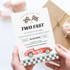 Invitación al 2do Cumpleaños de TWO Fast Race Car
